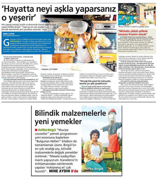 Milliyet Cumartesi - Mine Aydın - 1